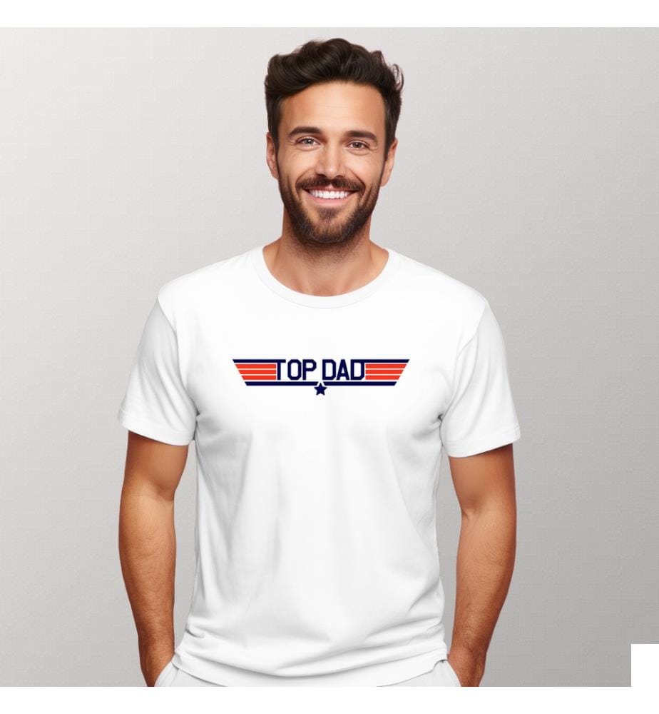 T-Shirt Top Dad - Blanc