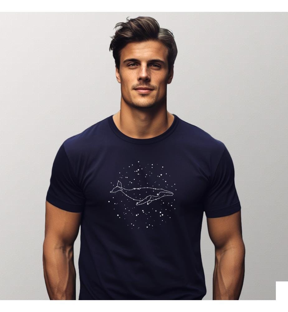 T-Shirt Whale Constellation - Navy