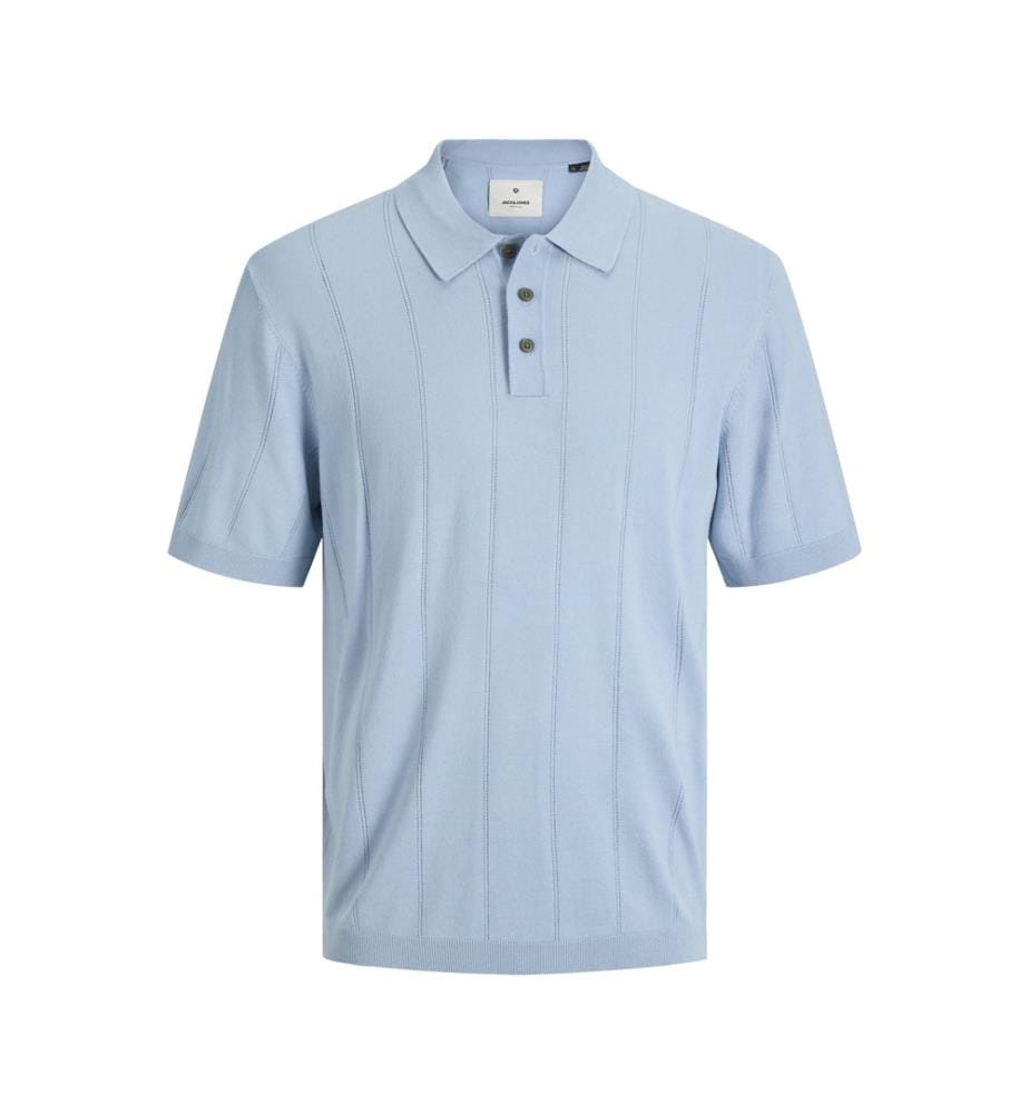 Polo en maille - Chambray bleu