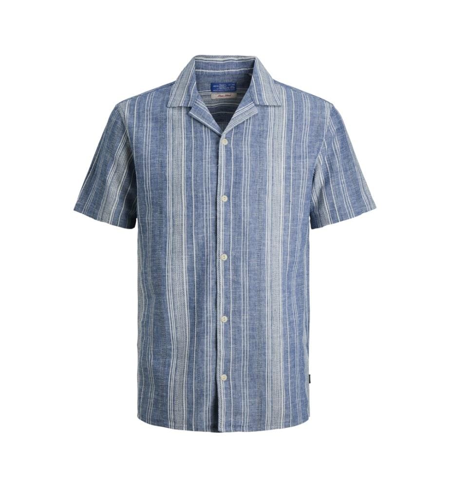 Chemise Dobby Regular Fit - Bleu