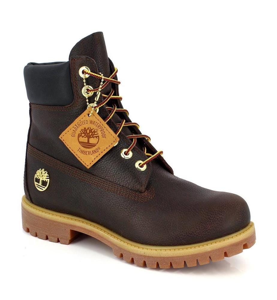 Bottines Premium 6 In Lace Waterproof - Marron Foncé & Noir