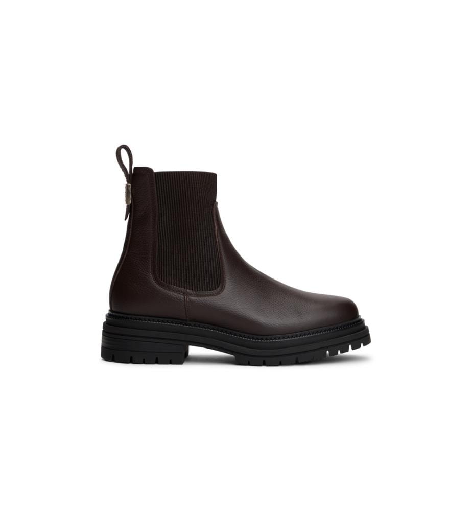 Bottines Chelsea en cuir - Bordeaux