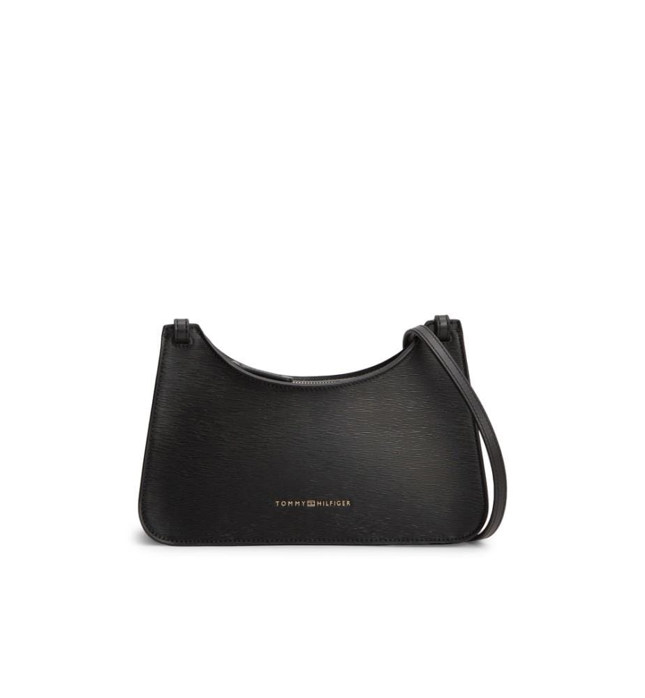 Sac bandoulière moderne à forme structurée - Noir
