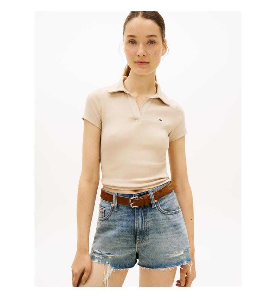 Polo Slim Côtelé - Beige
