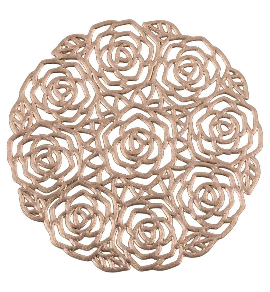 Lot de 6 sous-verres - Rose / Or