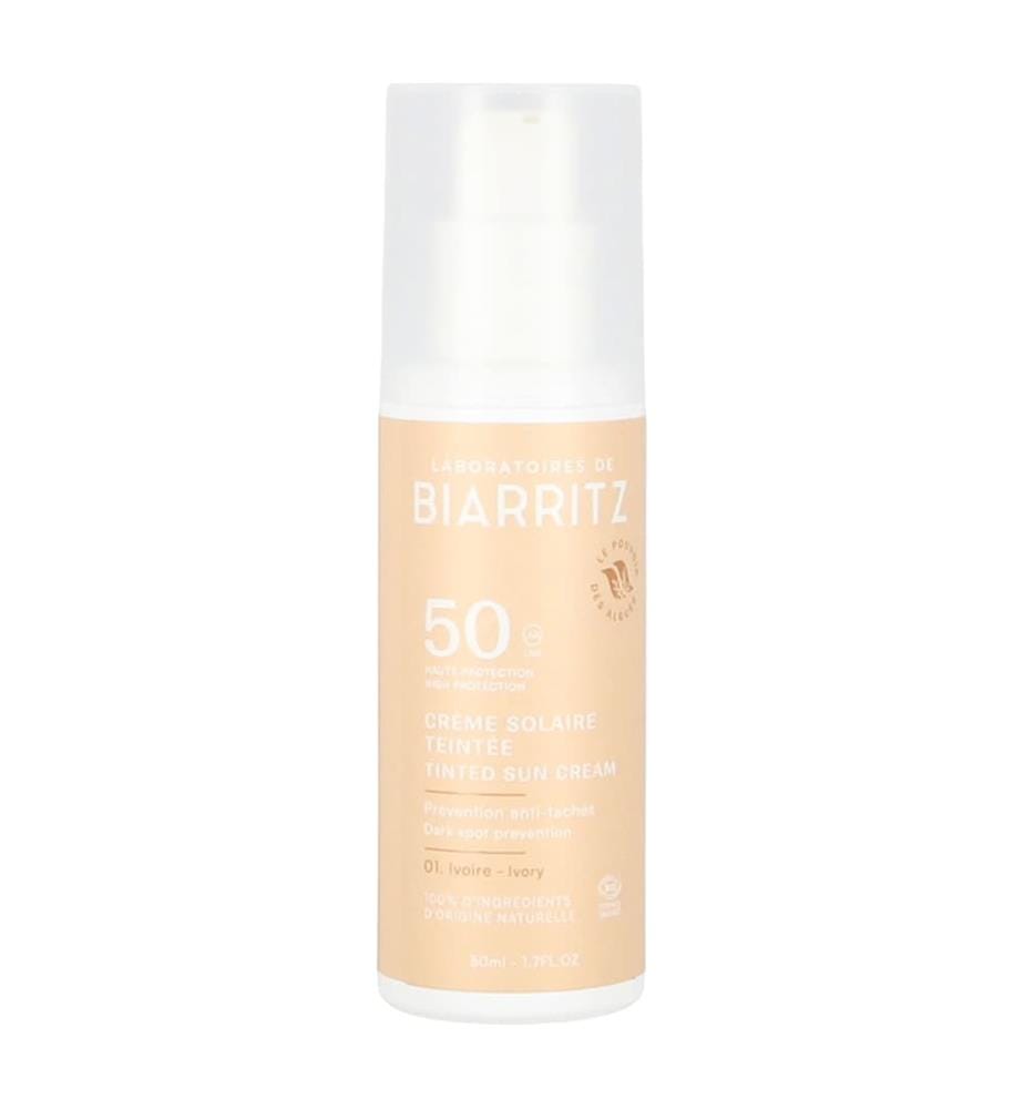 Crème Solaire Teintée Visage SPF50 Bio #Ivoire - 50 ml
