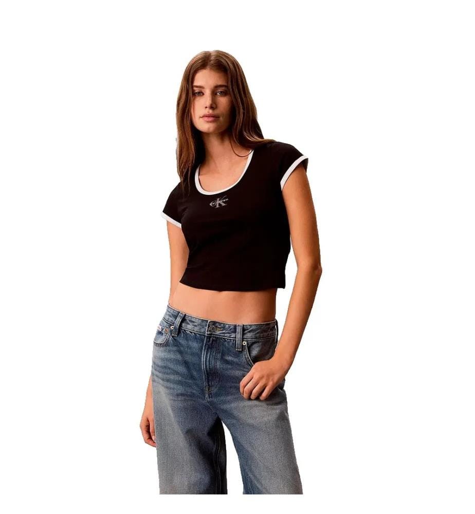 T-Shirt Ringer Slim - Noir