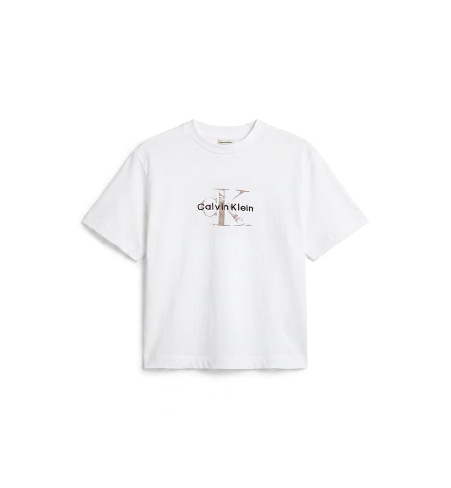 T-shirt boxy à logo - Blanc