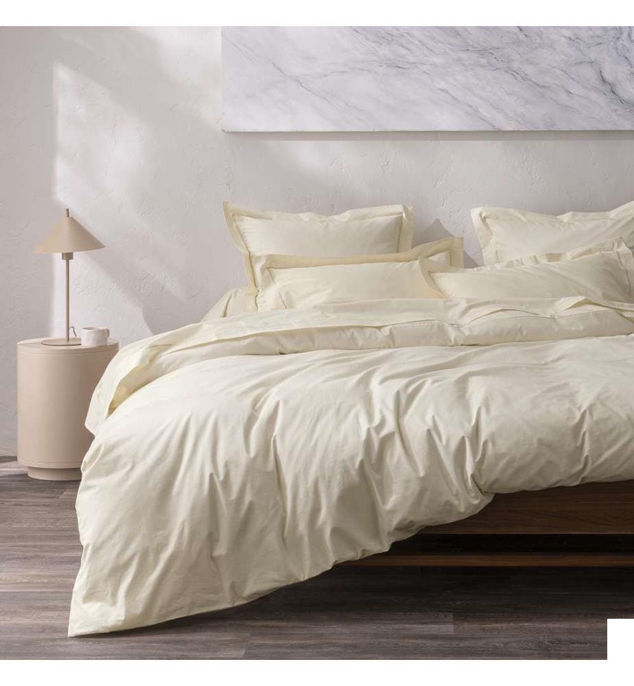 Housse de Couette Percale 260 x 240 cm - Ivoire