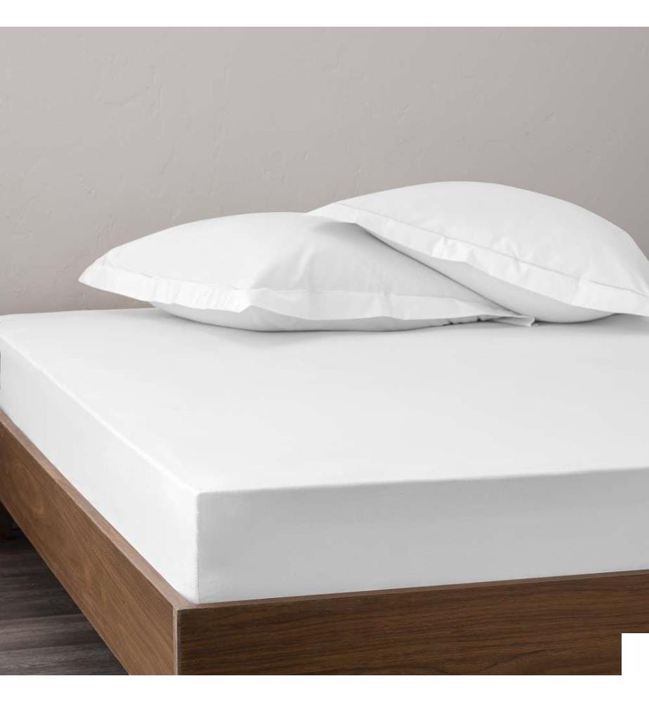 Drap Housse Percale 160 x 200 cm - Neige