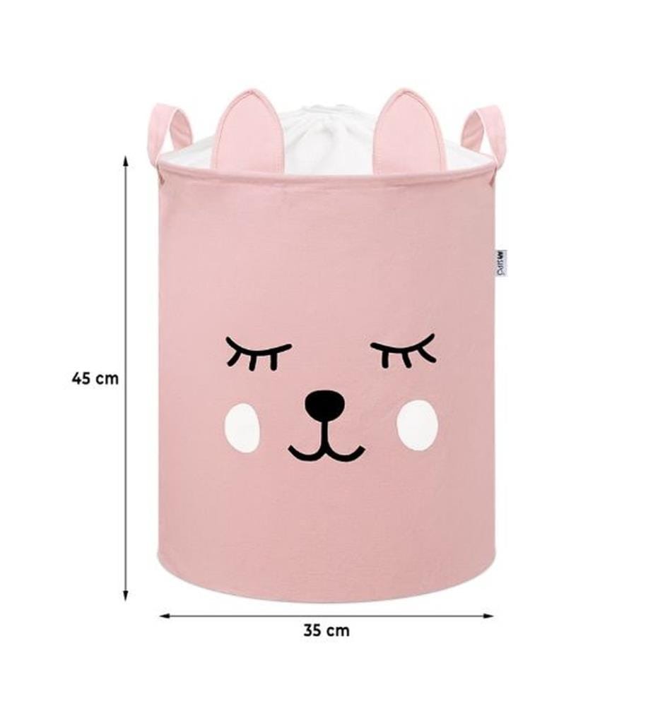 Panier à jouets « Ourson rose »