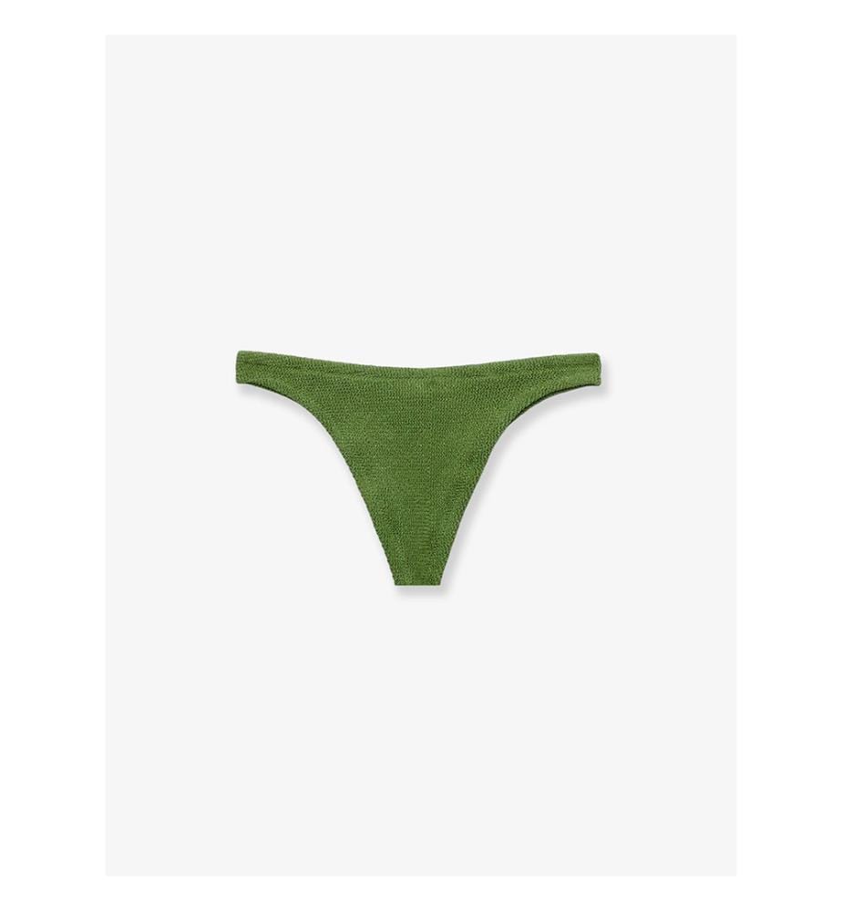 Bas de bikini en nylon extensible - Vert