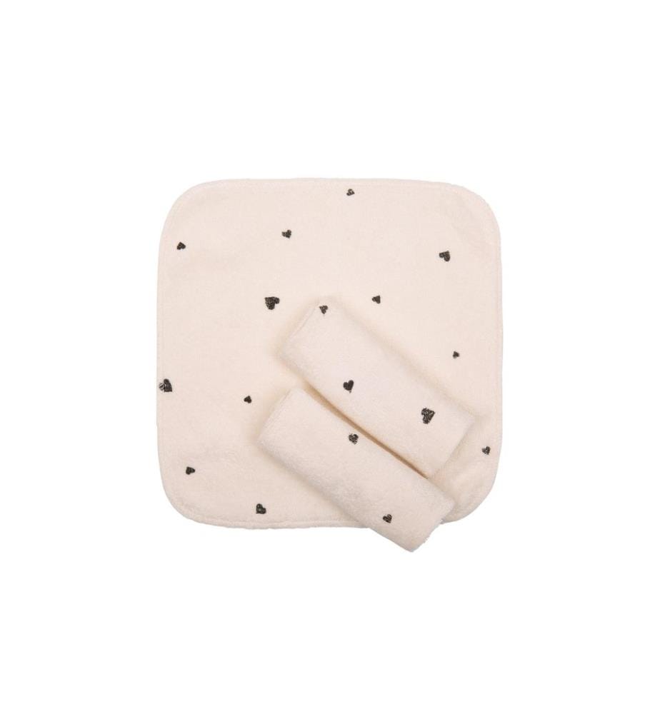 ZEWI bébé-jou Lavettes pour bébé classic Hearts 3 pièces