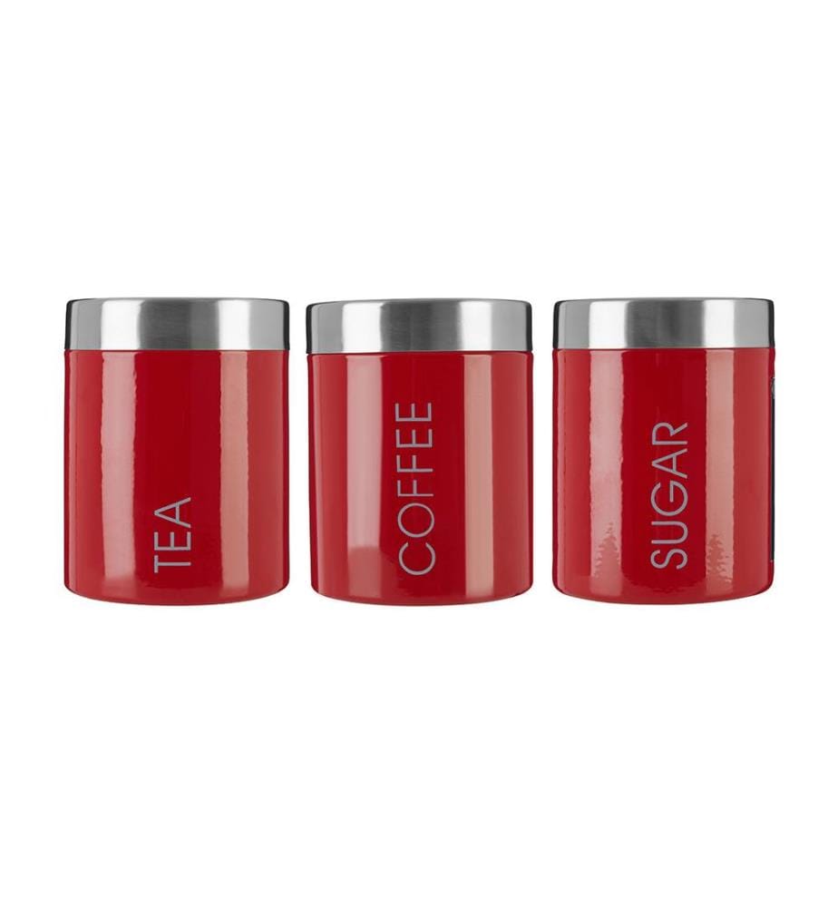 Service à thé, café et sucre - Rouge