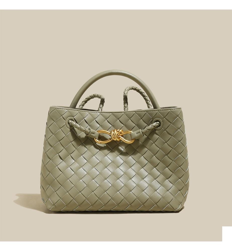 Sac fourre-tout tissé vert menthe - Vert