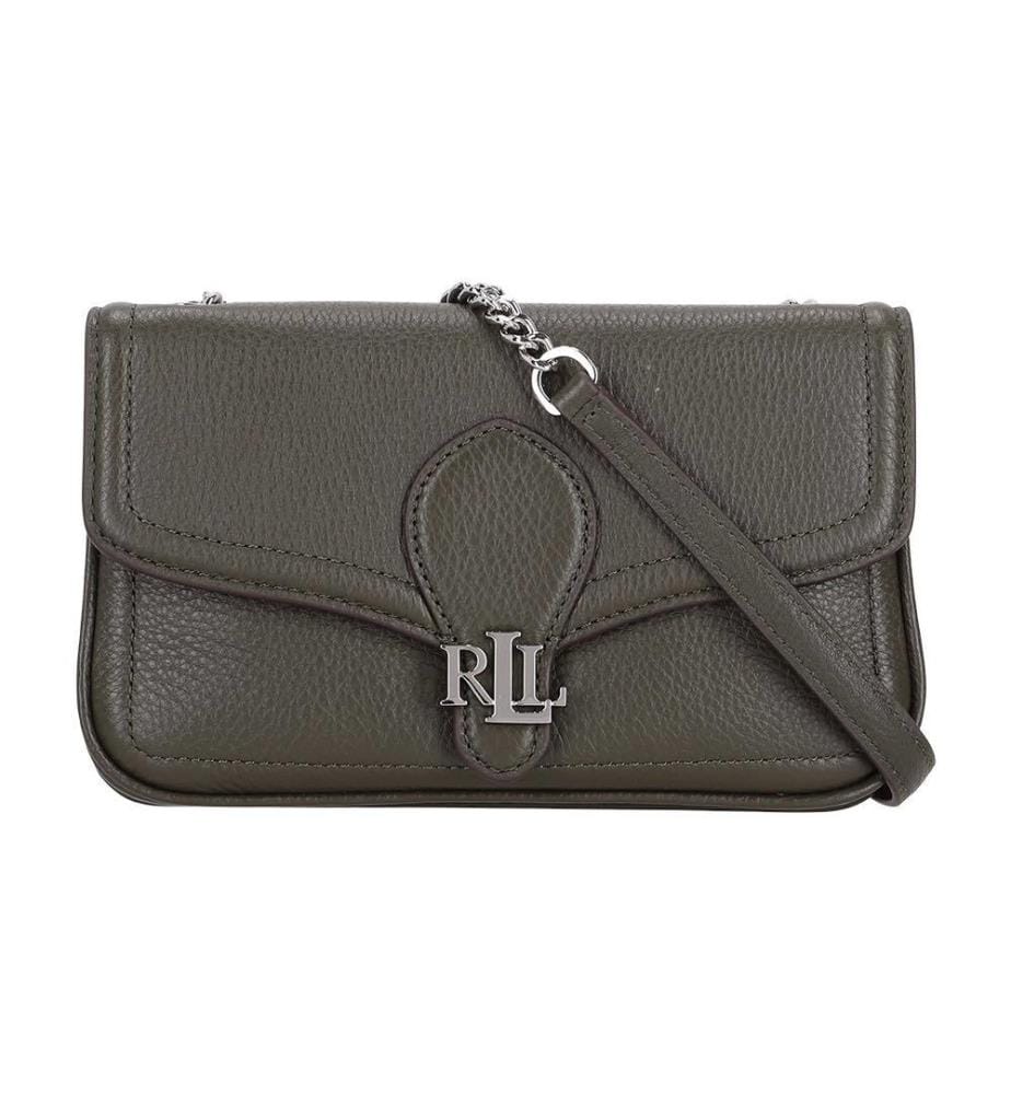 Portefeuille à bandoulière Bradley cuir - Olive foncé