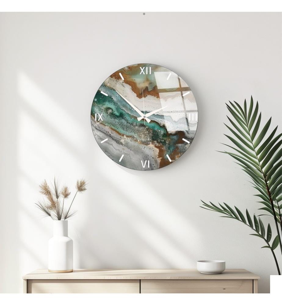 Horloge murale en verre