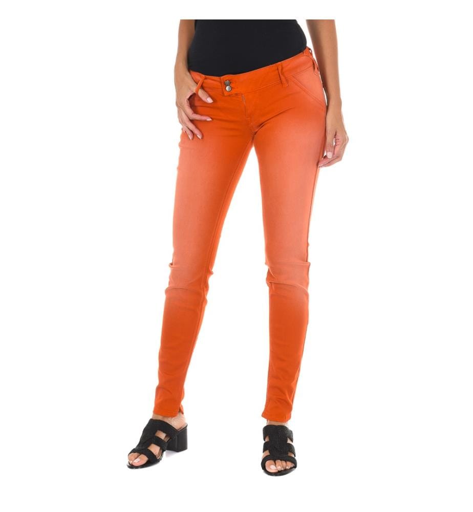Pantalon long en denim extensible