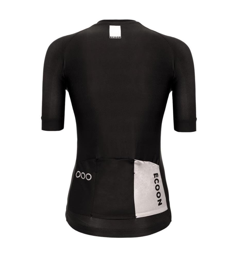 Maillot de Cyclisme Manches Courtes Zippé Galibier - Noir