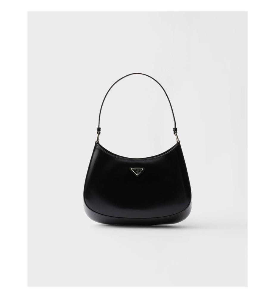 Sac à bandoulière Cleo en cuir brossé - Noir