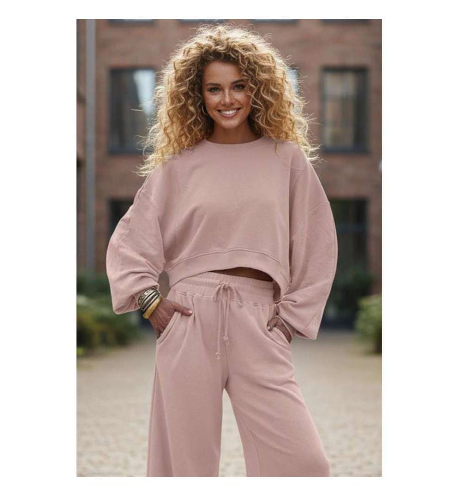 Ensemble 2 pièces pantalon et pull - Rose clair