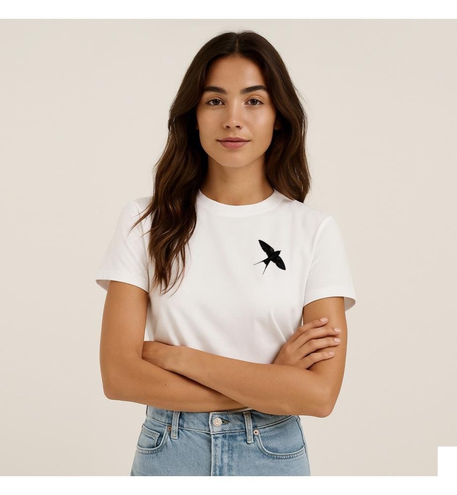 T-Shirt Night Swallow Cur - Blanc