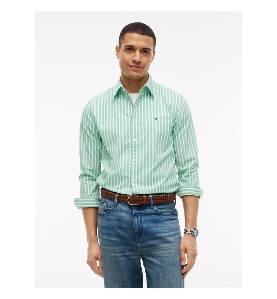 Chemise en Popeline - Vert et Blanc