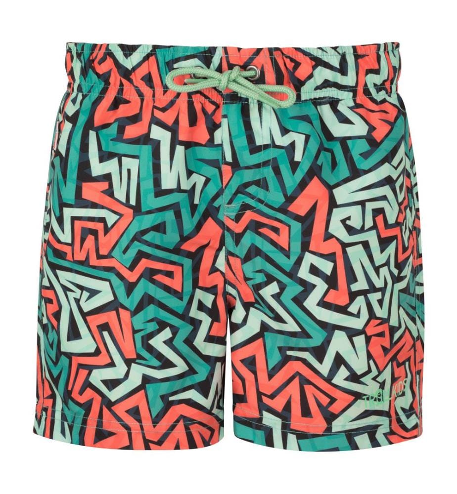 Short Haukland - rouge radieux et bleu corail