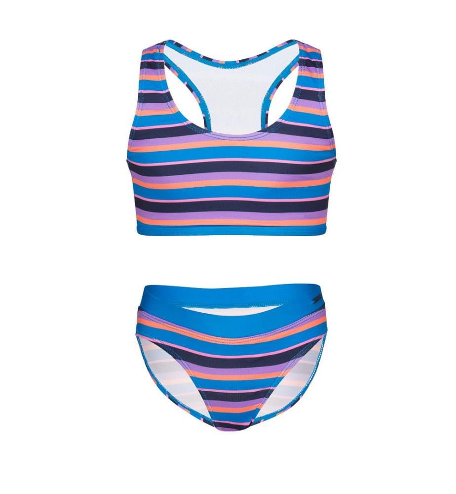 Bikini Kvalvika - bleu dynamique et rose bonbon