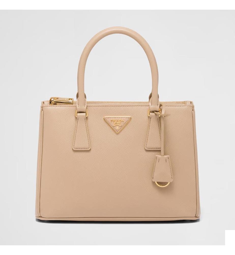Galleria Medium Saffiano Bag - Sand Beige