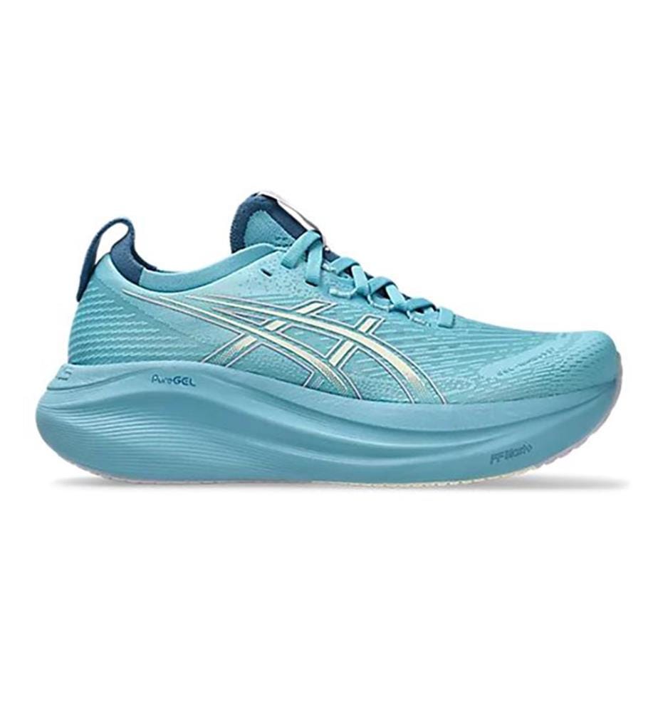 Chaussures de course GEL-NIMBUS 27 - Eau calme & Crème