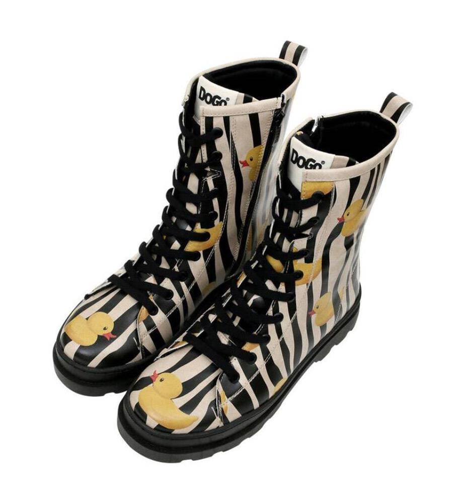 Bottes en cuir végétal - Ducky - Noir