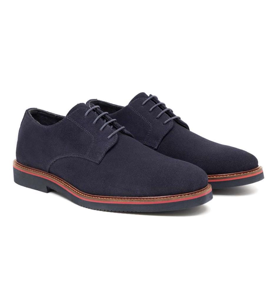 Derby en daim - Bleu