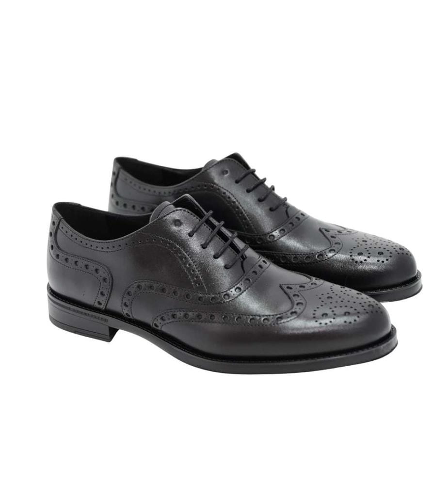Oxford en cuir noir