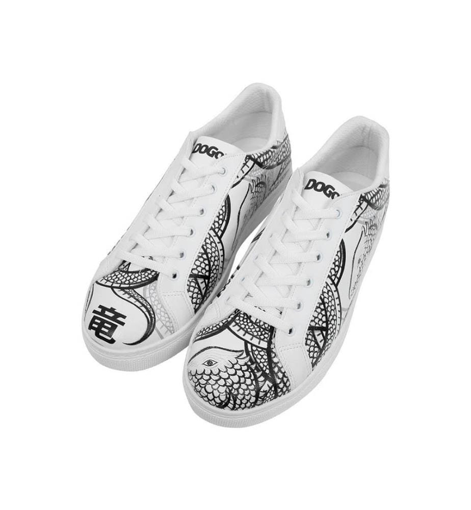 Baskets en cuir Végétal Blanc - The Power Of The Dragon Design