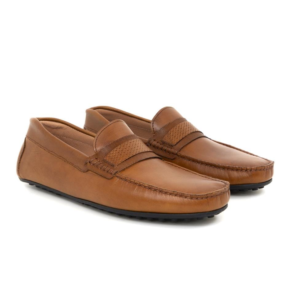 Mocassins en cuir - Marron clair