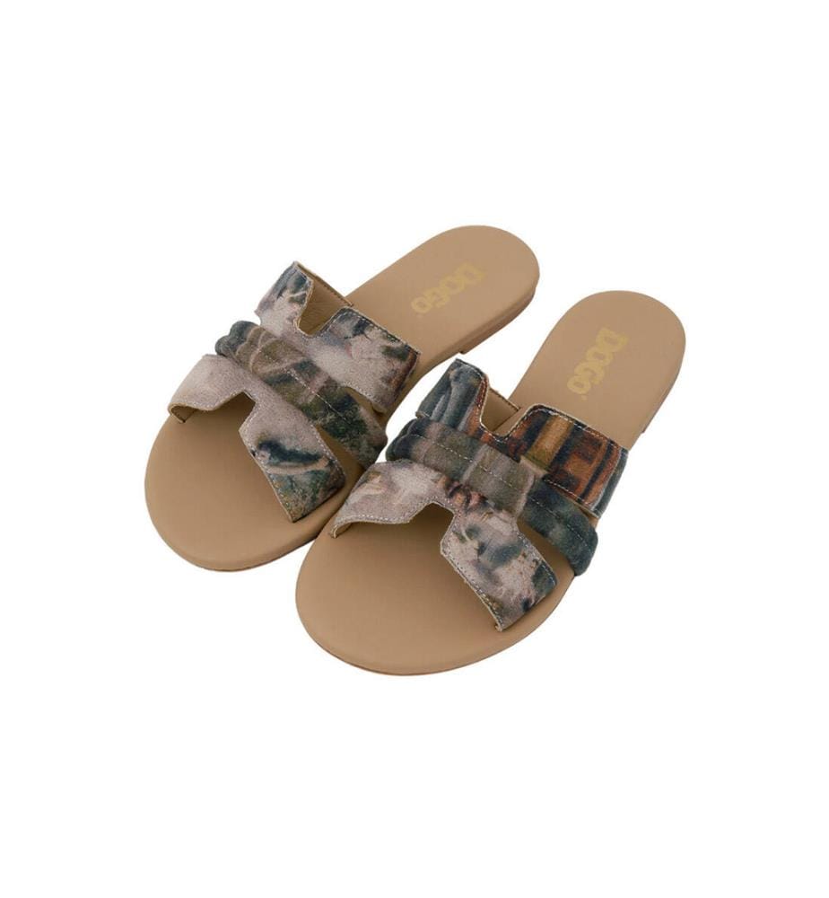 Mules Ballerines Motif - Multicolore