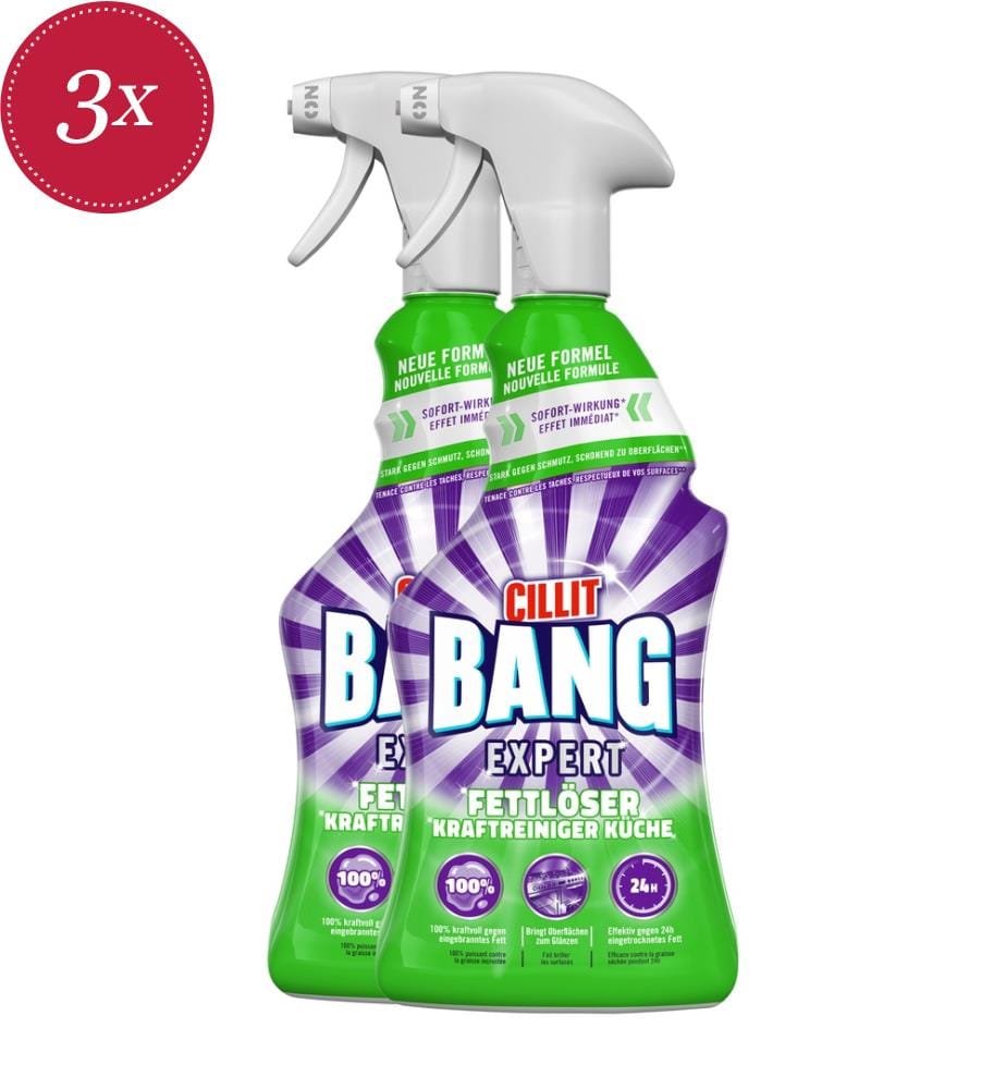 Pack de 3 nettoyants puissants Expert dégraissants universels Duo 2x750ml