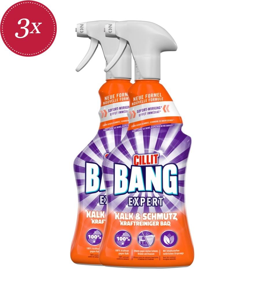 Pack de 3 nettoyants puissants Expert calcaire & saleté Duo 2x750ml