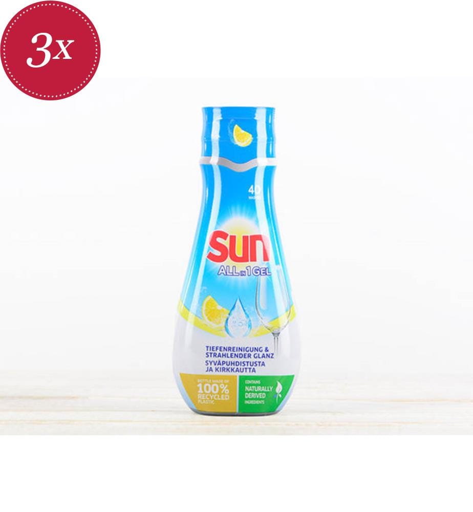 Lot de 3 Liquides de Rinçage Lave-Vaisselle All-in-1 Complete Gel Lemon - 700 ml
