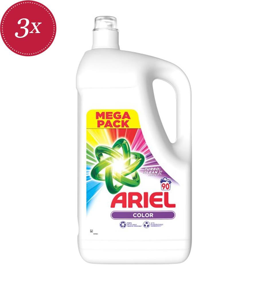 Set di 3 detergenti liquidi Ariel Color 90 lavaggi - 3 x 4,5 L