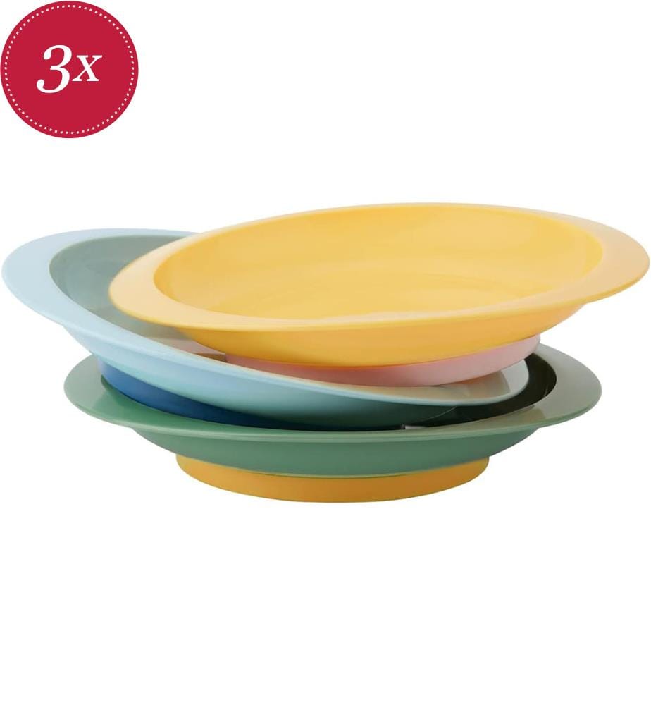 3er-Set rutschfeste Teller