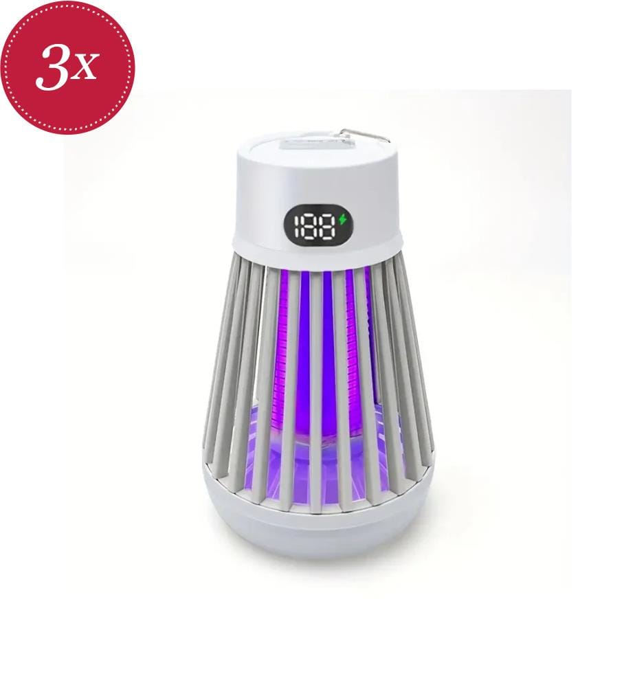 Lot de 3 Lampes Anti-Moustiques LED - Blanc