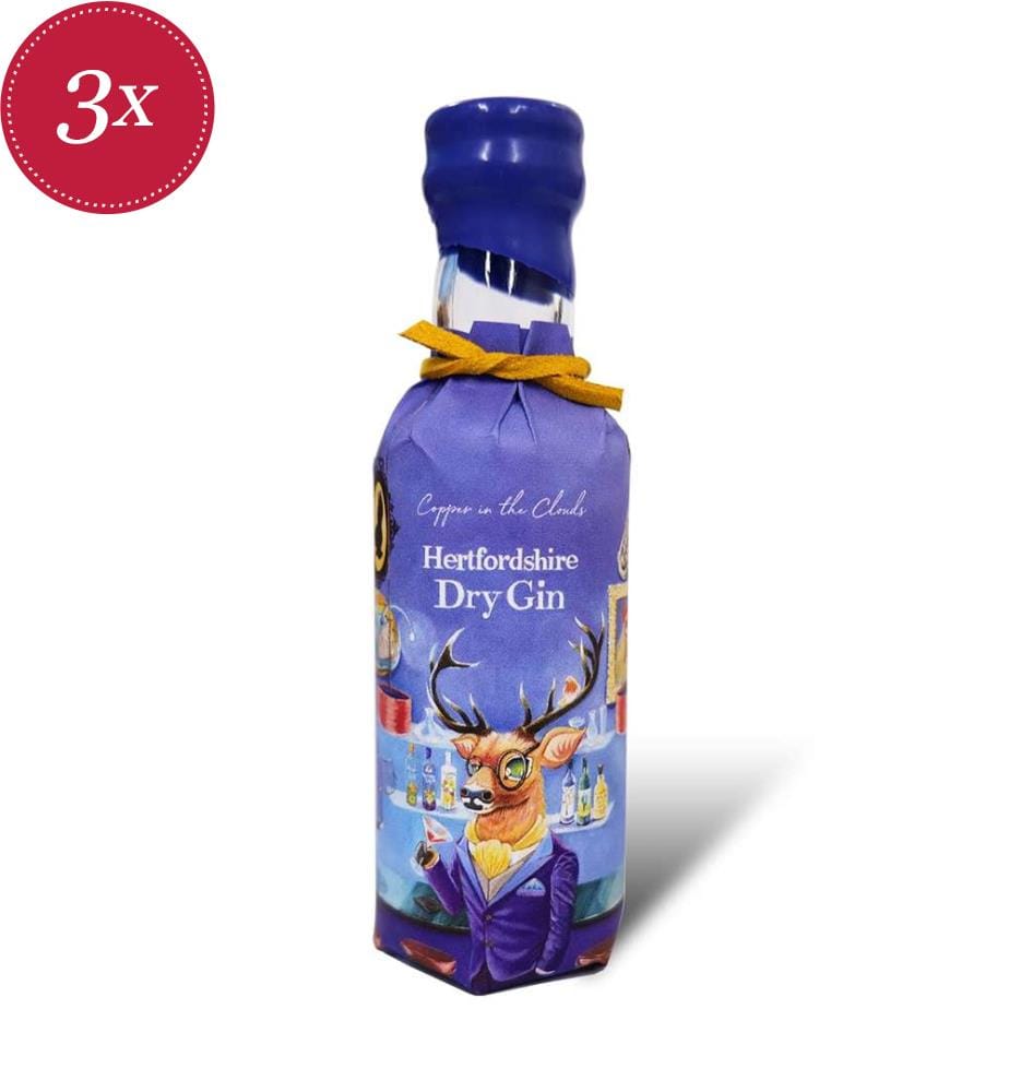 3x Copper in the Clouds Hertfordshire Dry Gin - 5 cl