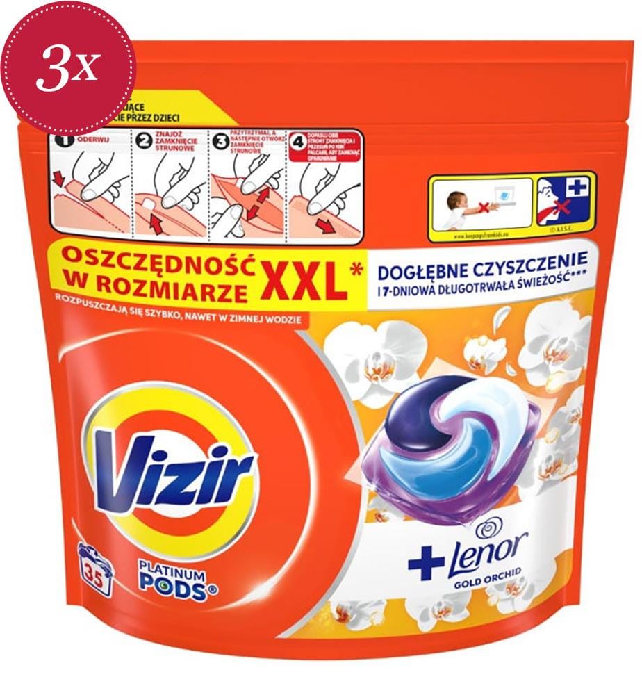 3 capsule di detersivo Lenor Gold Orchid – 854 g