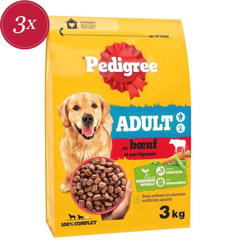 3x Sec con manzo e verdure, ADULT 3 kg - 3000 g