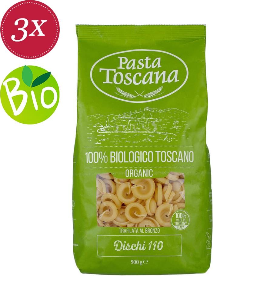 3x Pasta Toscana, Bio Dischi 110 - 500 g