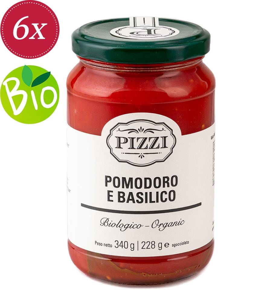 6x Tomaten-Basilikum-Sauce - 370 ml
