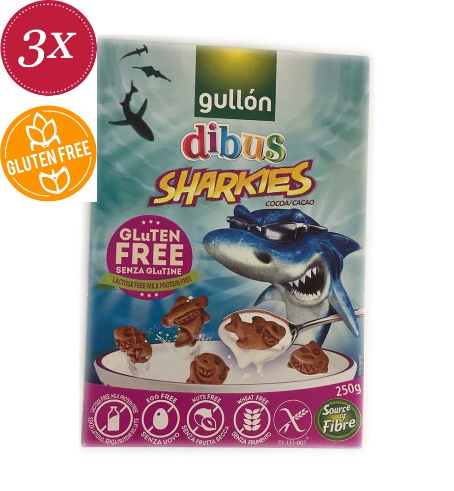Gullon Dibus Sharkies sans gluten - 3 x 250 g