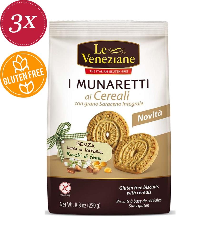 Biscotti Munaretti sans Gluten - 3 x 250g